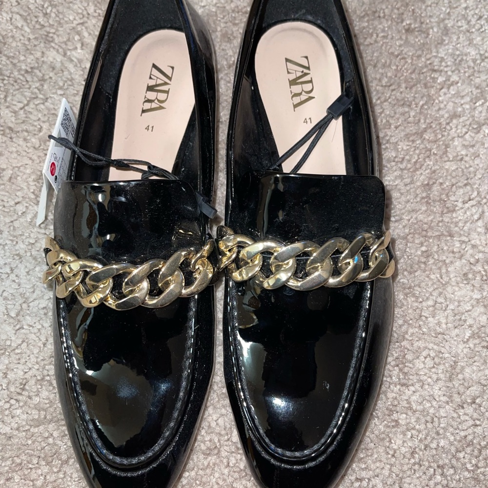 Zara chain loafers